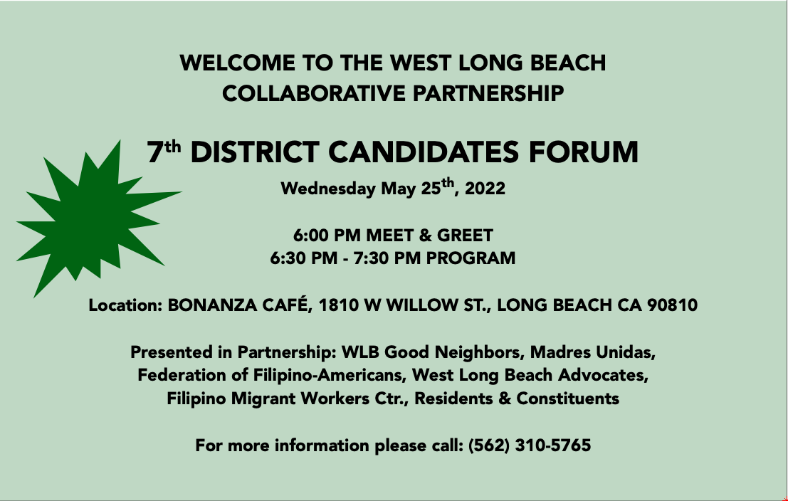 West Long Beach Collaborative Partnership candidate forum